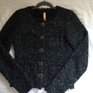 NWOT Bailey 44 Chanel like button up tweed jacket